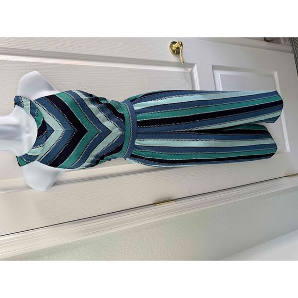 NWT Knit Works Blue Striped Short Sleeve pantsuit & Faux Suede Jacket Youth XL - Picture 4 of 7